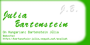 julia bartenstein business card